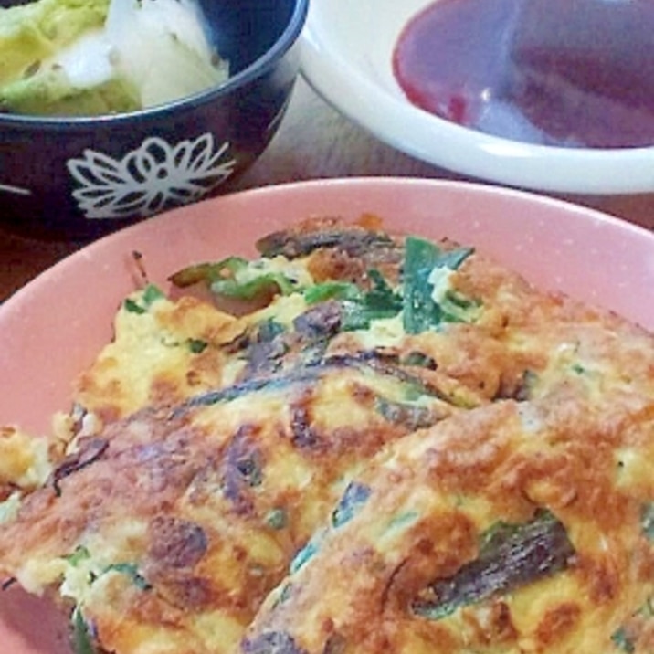 米粉でもっちり ニラとネギのチヂミ レシピ 作り方 By Hirorin0413 楽天レシピ